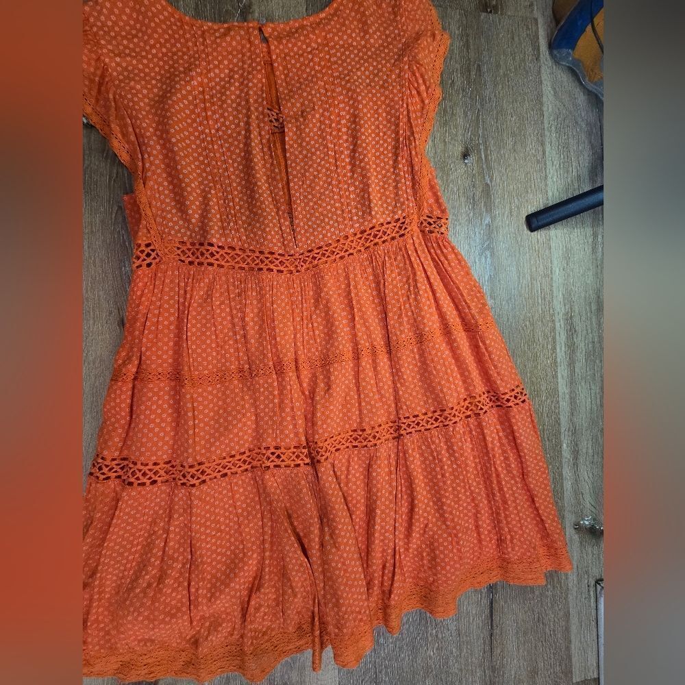 Free People Orange Sleeveless Sundress Mini - Picture 3 of 7